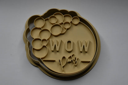 gepersonaliseerde koekjesvorm en stempel met logo