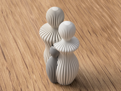 Familiebeeldje 2 ouders met kindjes