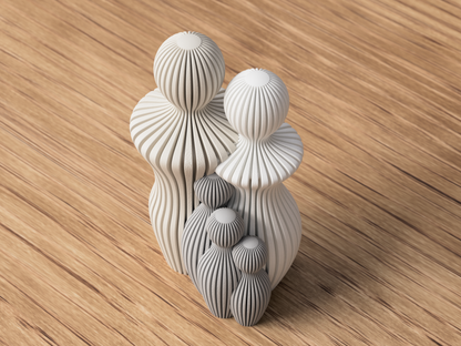 Familiebeeldje 2 ouders met kindjes