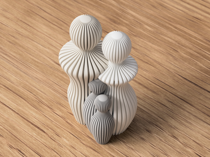 Familiebeeldje 2 ouders met kindjes