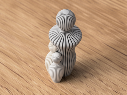 Familiebeeldje Papa met kindjes