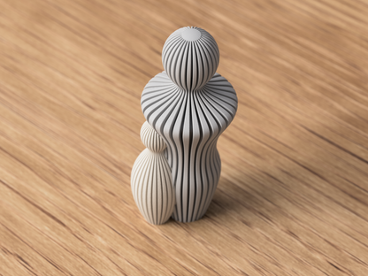 Familiebeeldje Papa met kindjes