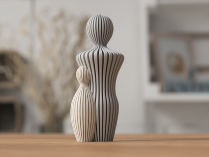 Familiebeeldje Papa met kindjes