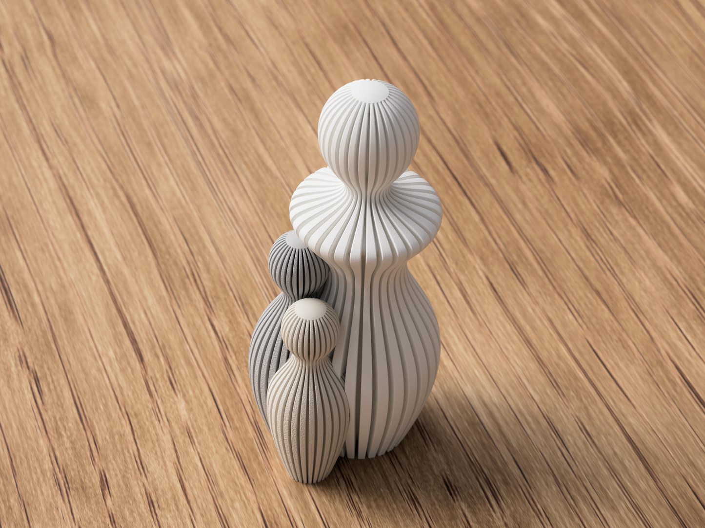 Familiebeeldje Mama met kindjes