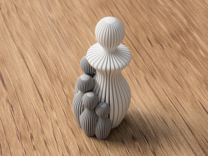 Familiebeeldje Mama met kindjes