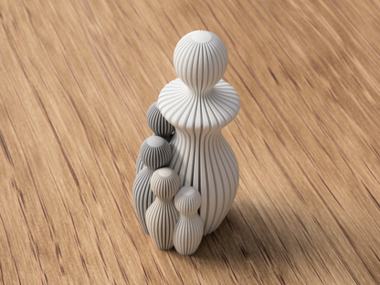 Familiebeeldje Mama met kindjes