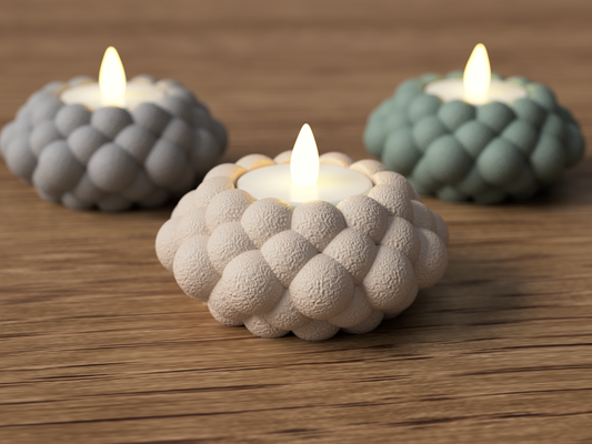 Wolkjes theelichthouder